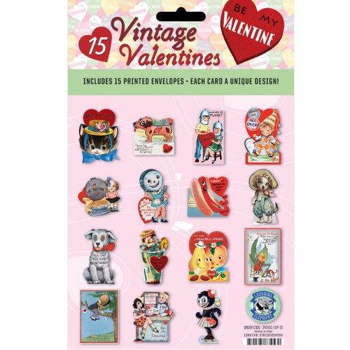 Vintage Valentines Cards - Be My Valentine! pack of 15