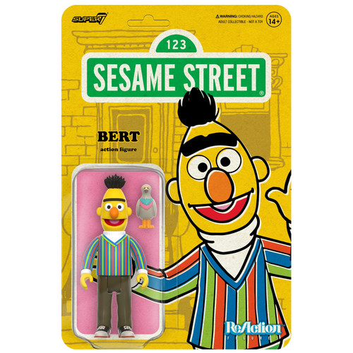 Sesame Street Bert Retro Action Figure on Card Sesame Street Bert Retro Action Figure on Card