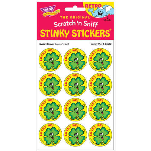 Lucky Me! - Sweet Clover Scent Retro Scratch 'n Sniff Stickers