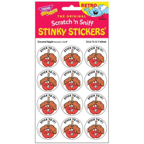 Stick To It! - Caramel Apple Scent Retro Scratch 'n Sniff Stinky Stickers