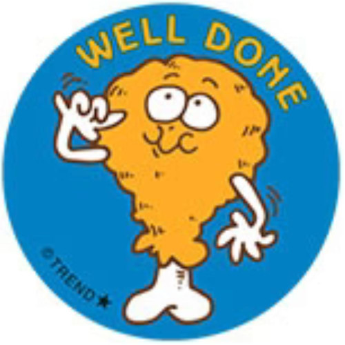 Well Done! - Fried Chicken Scent Retro Scratch 'n Sniff Stickers