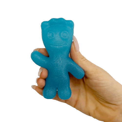 Blue Sour Patch Kids Squish Toy in Action