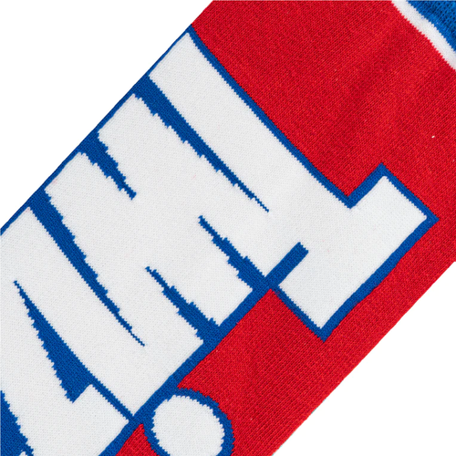 Twizzlers Split Men's Crew Straight Socks by Odd Sox - detailed view