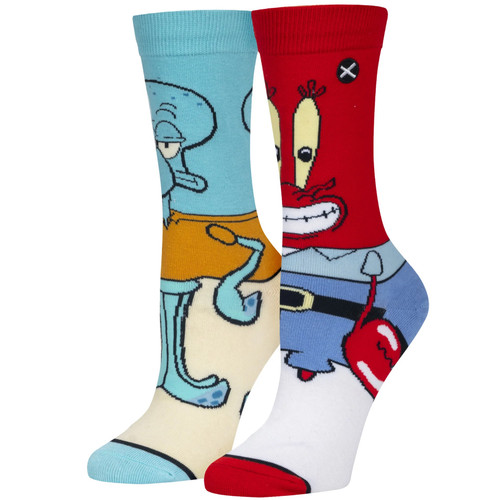 Squidward and Mr Krabs Socks