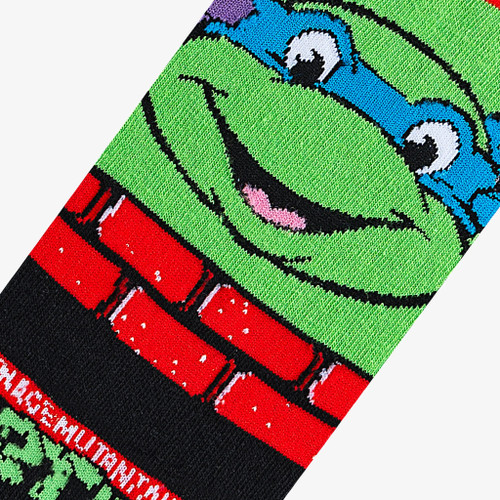 Close-Up: TMNT Pizza Mash-Up Men's Crew Socks by Cool Socks