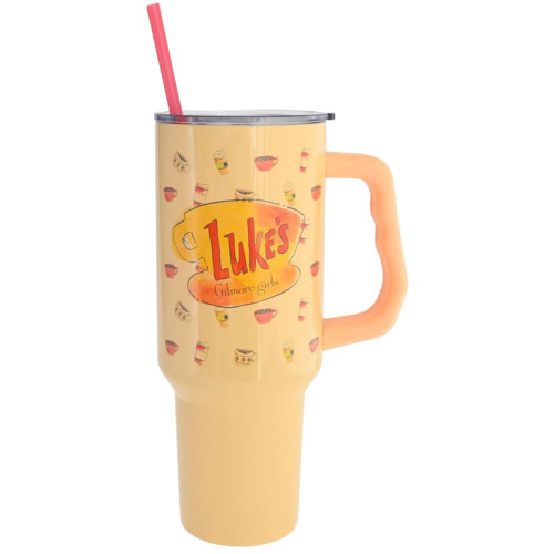Gilmore Girls Watercolor Luke's Pattern 40oz Stainless Steel Tumbler Front