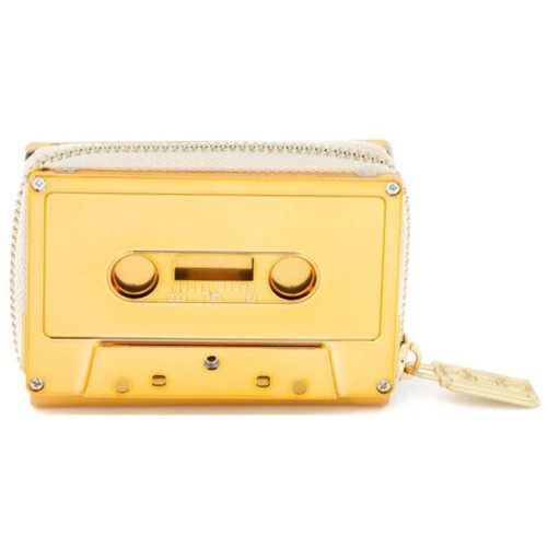 Women's Retro Cassette Wallet - Gold