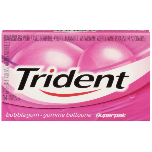 Bubblegum Trident Gum - 14 Pieces