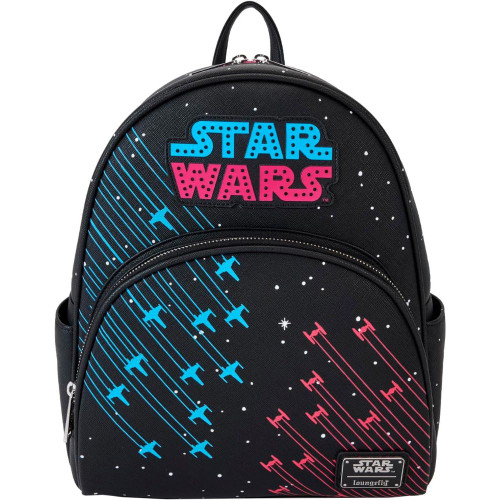 Star Wars Rebels vs Empire Galactic Light Up Glow Mini Backpack by Loungefly Star Wars Rebels vs Empire Galactic Light Up Glow Mini Backpack by Loungefly