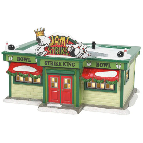 Department 56 Peanuts Village Strike King Bowling Alley Department 56 Peanuts Village Strike King Bowling Alley