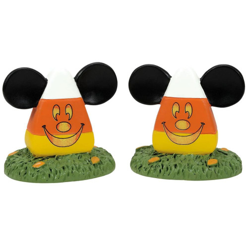 Candy Corn Topiaries  - Department 56 Mickey's Halloween Village