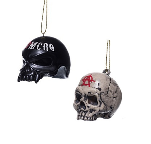 Sons of Anarchy SAMCRO Helmet & Skull Ornaments Sons of Anarchy SAMCRO Helmet & Skull Ornaments