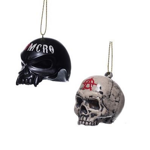 Sons of Anarchy SAMCRO Helmet & Skull Ornaments Sons of Anarchy SAMCRO Helmet & Skull Ornaments