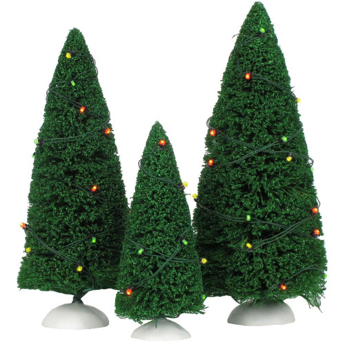 Twinkling Lit Trees Green Set Of 3 by Department 56