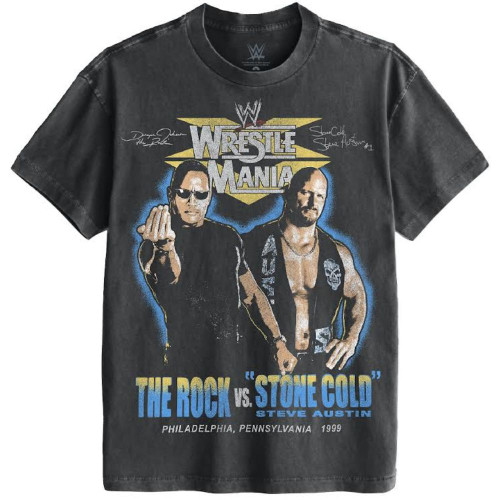 Wrestlemania '99 The Rock Vs Stone Cold Steve Austin T-Shirt 