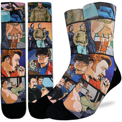 Trailer Park Boys - Comic Book Strip Men's Crew Socks by Good Luck Socks