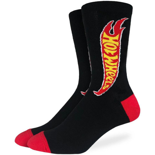 Hot Wheels Logo Men's Crew Socks by Good Luck Socks