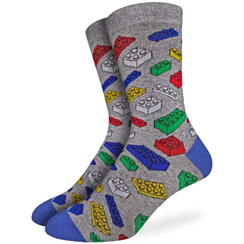 Lego Block Men's Crew Socks by Good Luck Socks