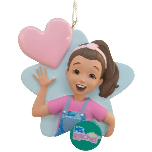 Ms Rachel with Heart Personalized Christmas Ornament