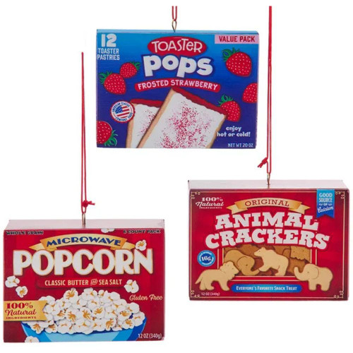 Snack Food Box Ornaments (3 Styles)