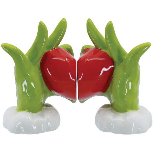 Grinchy Heart and Hands Salt and Pepper Set