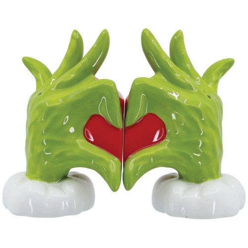 Grinchy Heart and Hands Salt and Pepper Set