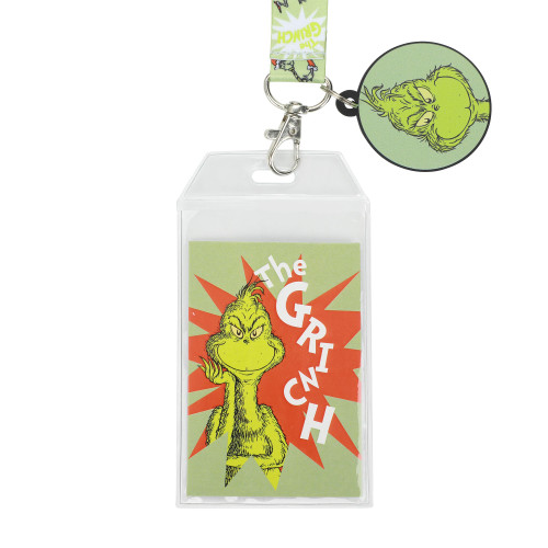 Grinch Face Lanyard tags
