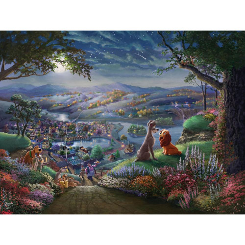 Lady and the Tramp - Disney x Thomas Kinkade 300pc Puzzle