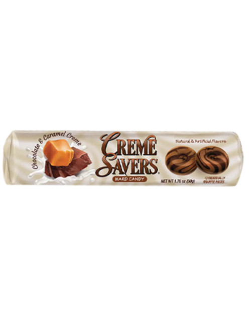 Creme Savers Hard Candy Roll - Chocolate and Caramel - Individual Roll