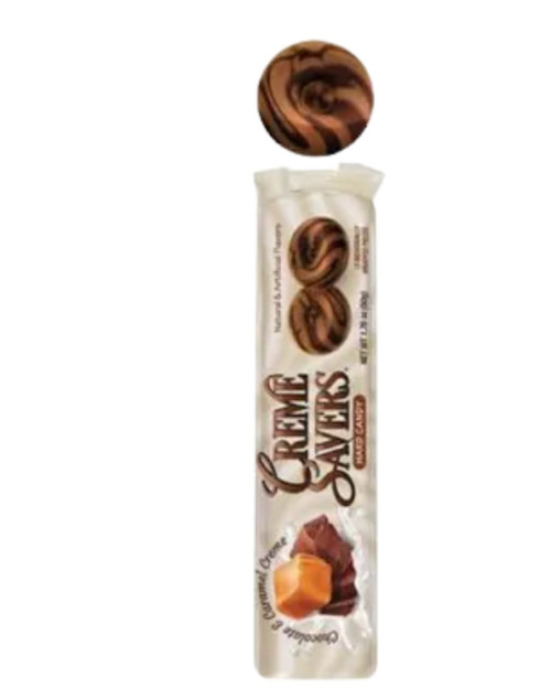 Creme Savers Hard Candy Roll - Chocolate and Caramel - Individual Roll
