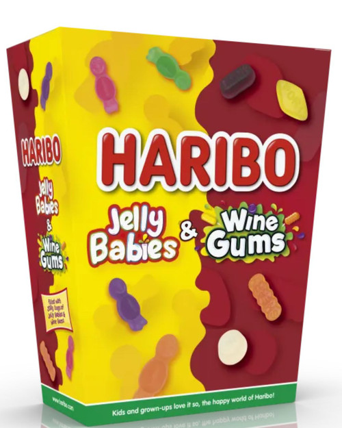 Haribo Jelly Babies & Wine Gums Carton 800g (UK Import)
