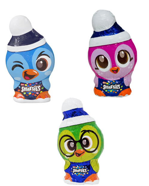 Three colours of Smarties Penguins