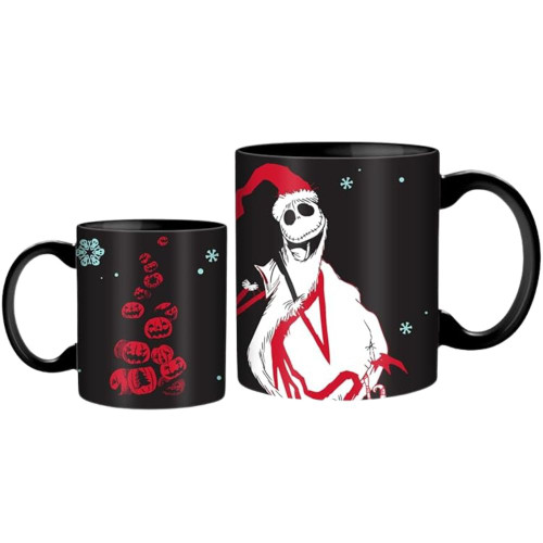 Nightmare Before Christmas Holiday Ghostly Greetings Heat Reveal Boxed 14oz Mug 