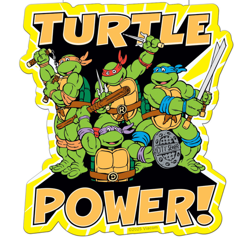 Turtle Power TMNT Die Cut Sticker Turtle Power TMNT Die Cut Sticker