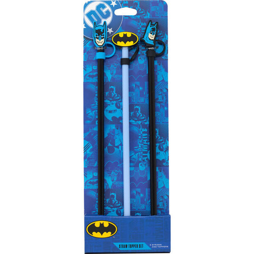 Batman Silicone Straw Topper Set 