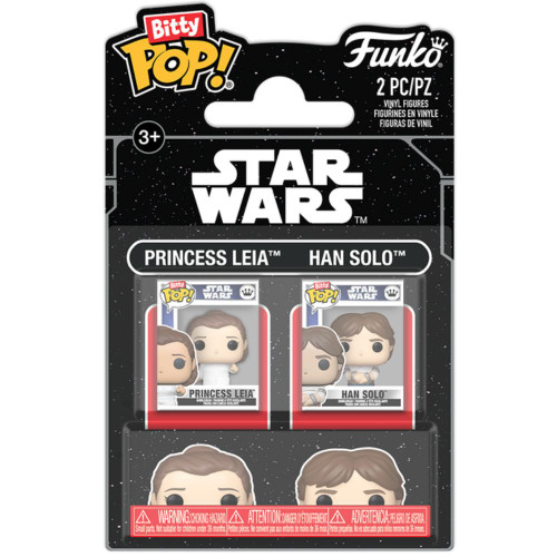 Bitty Pop! : Star Wars Empire Strikes Back 2 Pack - Princess Leia & Han Solo Bitty Pop! : Star Wars Empire Strikes Back 2 Pack - Princess Leia & Han Solo