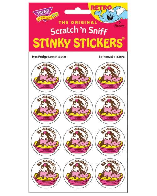 Ba-nanza! - Hot Fudge Scent Retro Scratch 'n Sniff Stinky Stickers