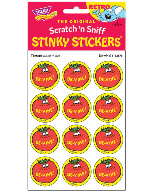 De-Vine! - Tomato Scent Retro Scratch 'n Sniff Stinky Stickers