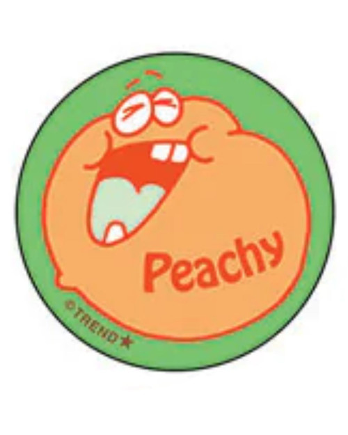Peachy- Peach Scent Retro Scratch 'n Sniff Stinky Stickers