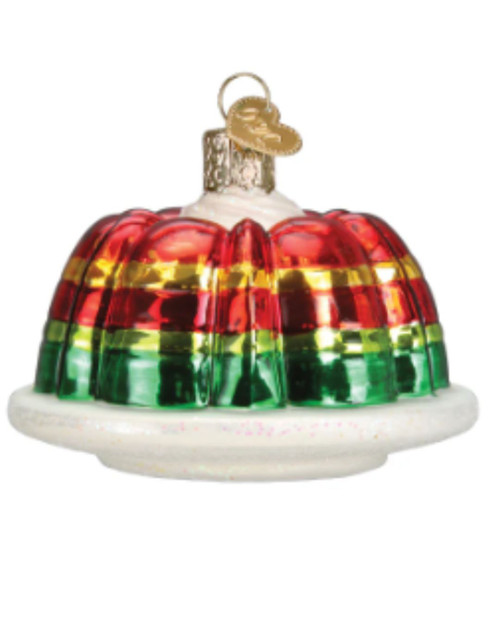 Festive Gelatin Mold Glass Ornament by Old World Christmas 