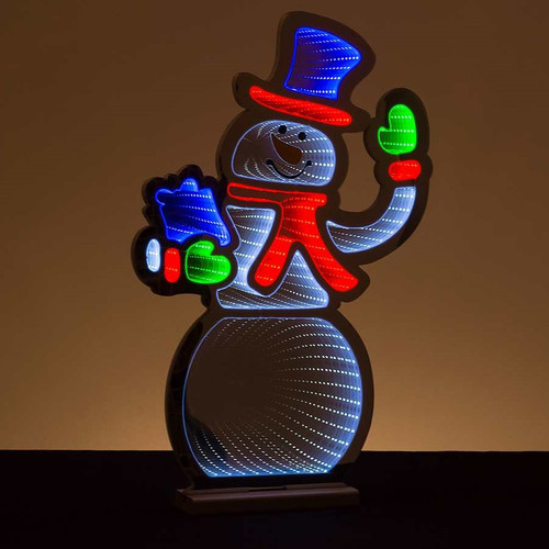 Snowman LED Infinity Light with Base - 22 inch