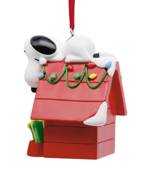 Peanuts Snoopy on Holiday Doghouse Ornament by Hallmark
