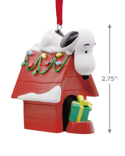 Peanuts Snoopy on Holiday Doghouse Ornament by Hallmark