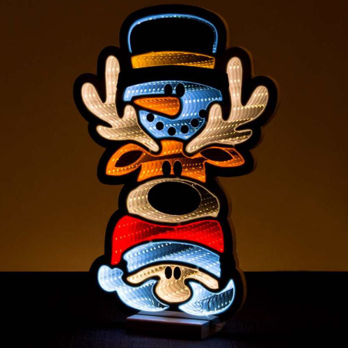 16-Inch Snowman/Reindeer/Santa Tower LED Infinity Light with Base