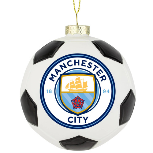 Manchester City FC Soccer Ball Ornament