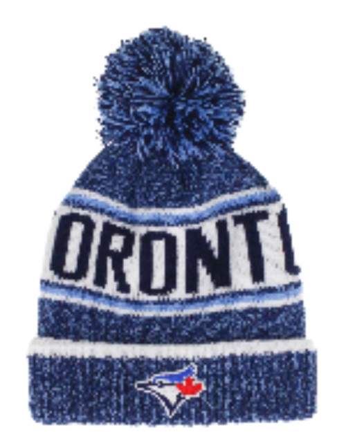 Toronto Blue Jays Adult Heavy Knit Toque with Pom Pom