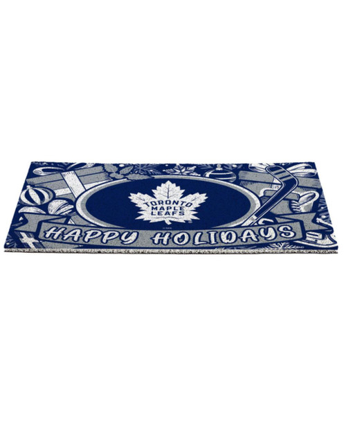 Toronto Maple Leafs Holiday PVC Door Mat, 28"x16"