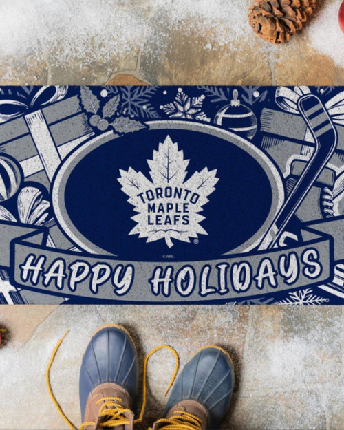Toronto Maple Leafs  Holiday PVC Door Mat, 28"x16"