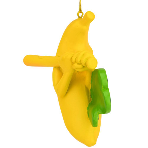 Side View of the Savannah Bananas Logo Ornament