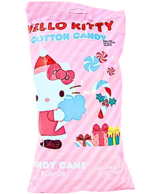 Hello Kitty Candy Cane Cotton Candy